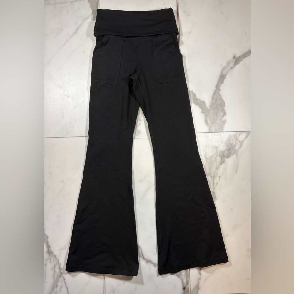 Offline by Aerie Hugger Black Flared Pants Women Size Small